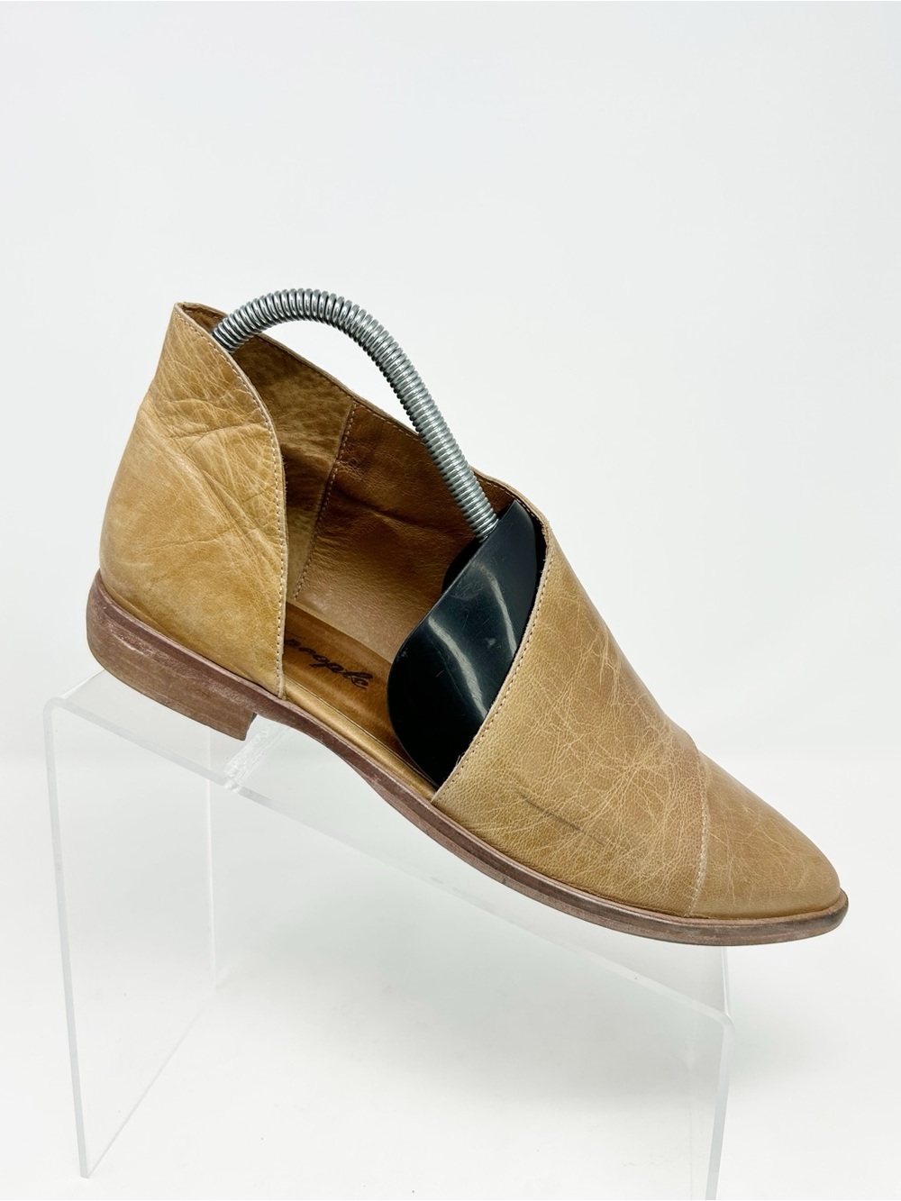 Free People Royale D'Orsay Cutout Pointed Toe Flats Tan/Natural Women's Size 36